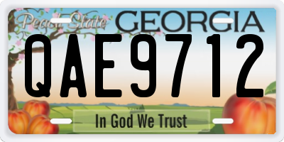 GA license plate QAE9712