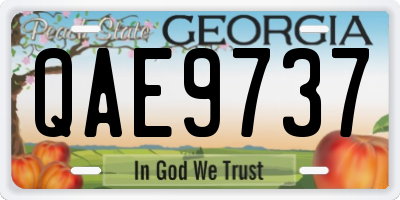 GA license plate QAE9737