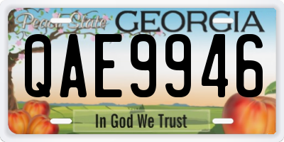 GA license plate QAE9946