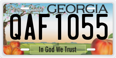 GA license plate QAF1055
