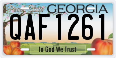 GA license plate QAF1261