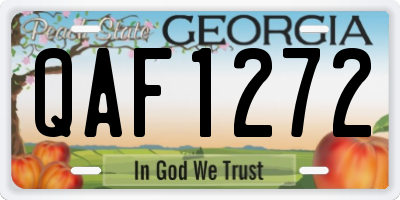 GA license plate QAF1272