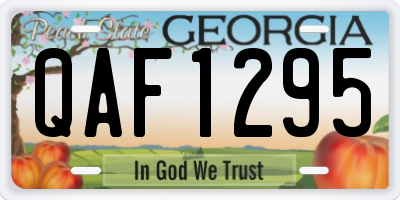 GA license plate QAF1295