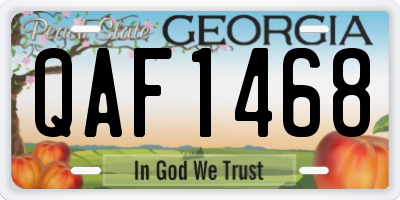 GA license plate QAF1468