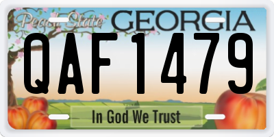 GA license plate QAF1479