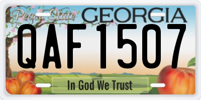 GA license plate QAF1507