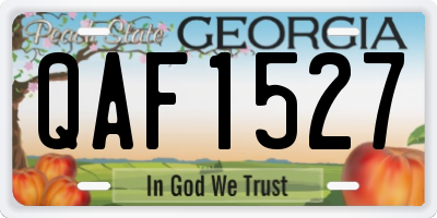 GA license plate QAF1527
