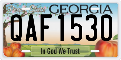 GA license plate QAF1530