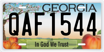 GA license plate QAF1544