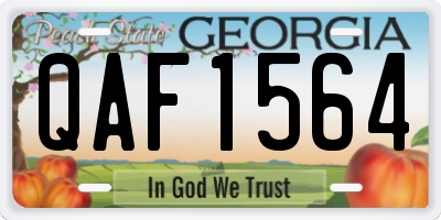 GA license plate QAF1564