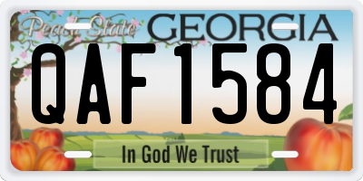 GA license plate QAF1584