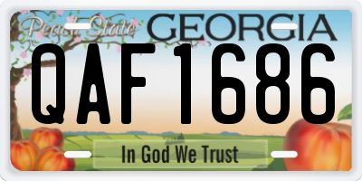 GA license plate QAF1686
