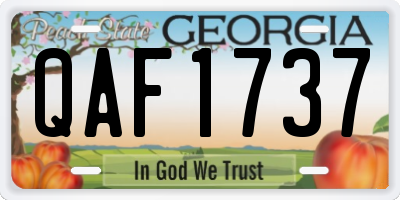GA license plate QAF1737