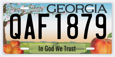 GA license plate QAF1879