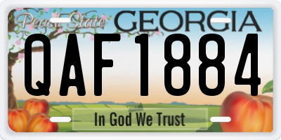 GA license plate QAF1884