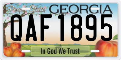 GA license plate QAF1895
