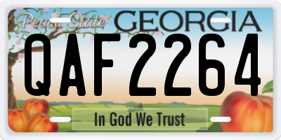 GA license plate QAF2264