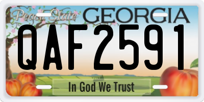 GA license plate QAF2591