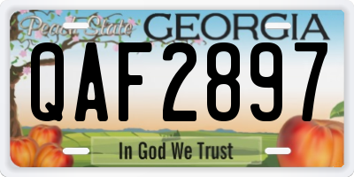 GA license plate QAF2897