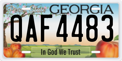 GA license plate QAF4483