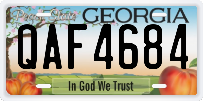 GA license plate QAF4684