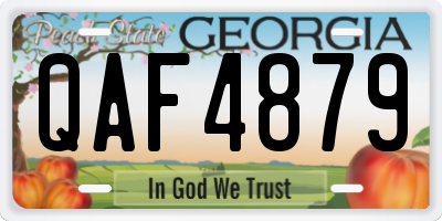 GA license plate QAF4879