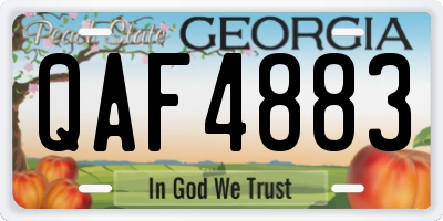 GA license plate QAF4883