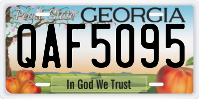 GA license plate QAF5095