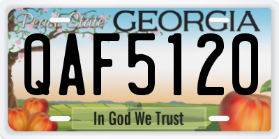 GA license plate QAF5120