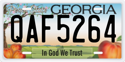 GA license plate QAF5264