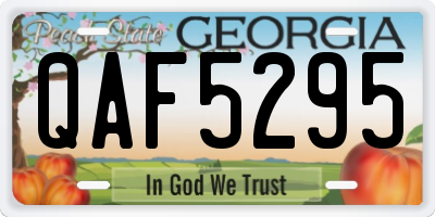 GA license plate QAF5295