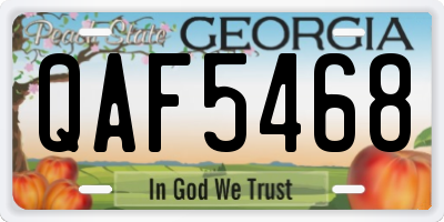 GA license plate QAF5468