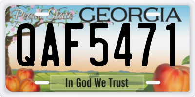 GA license plate QAF5471