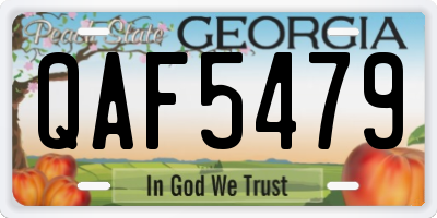 GA license plate QAF5479