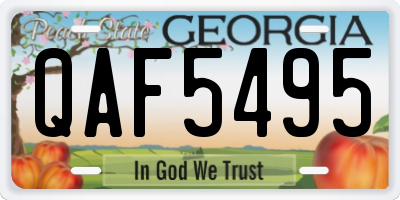 GA license plate QAF5495
