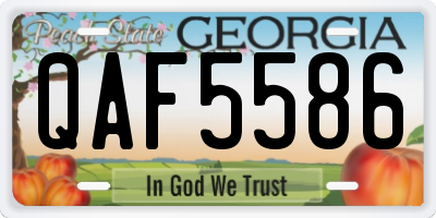 GA license plate QAF5586