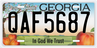 GA license plate QAF5687