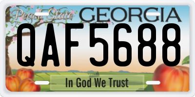 GA license plate QAF5688