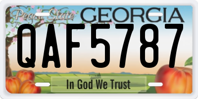 GA license plate QAF5787
