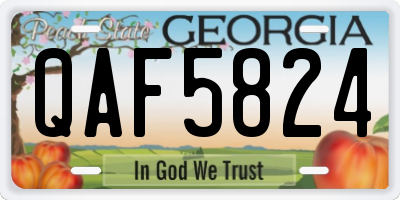 GA license plate QAF5824