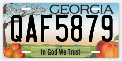 GA license plate QAF5879