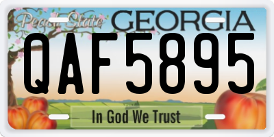 GA license plate QAF5895