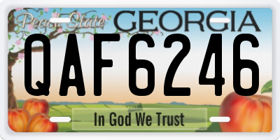 GA license plate QAF6246