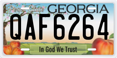GA license plate QAF6264