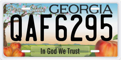 GA license plate QAF6295