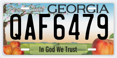 GA license plate QAF6479