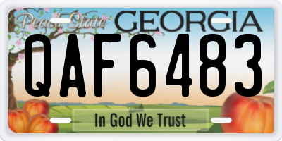 GA license plate QAF6483