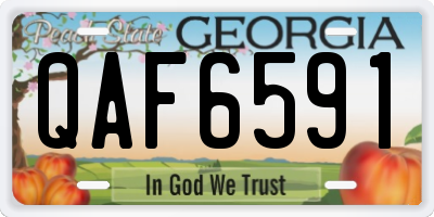 GA license plate QAF6591