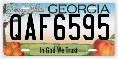 GA license plate QAF6595