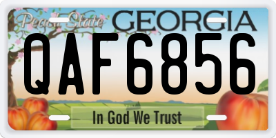 GA license plate QAF6856